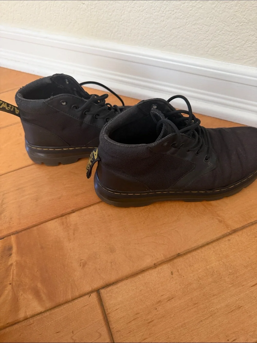 Men's Dr. Martens Black Lace-Up Canvas Boots